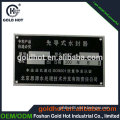 CustomAcid etched stainless steel nameplates embossed metal sign factory price